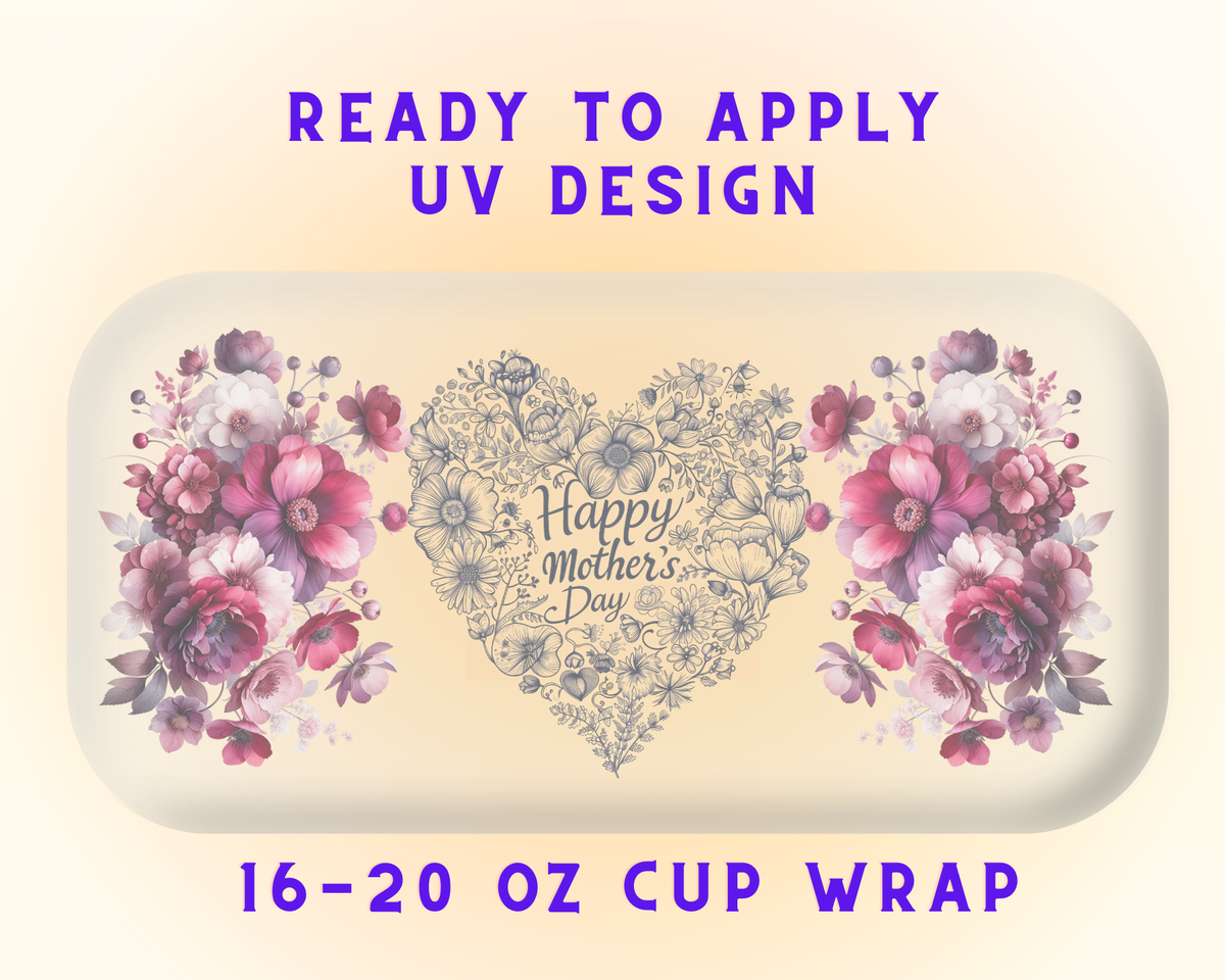 Mom Life Vibes UV DTF Cup Wrap – Ready to Press UV Design