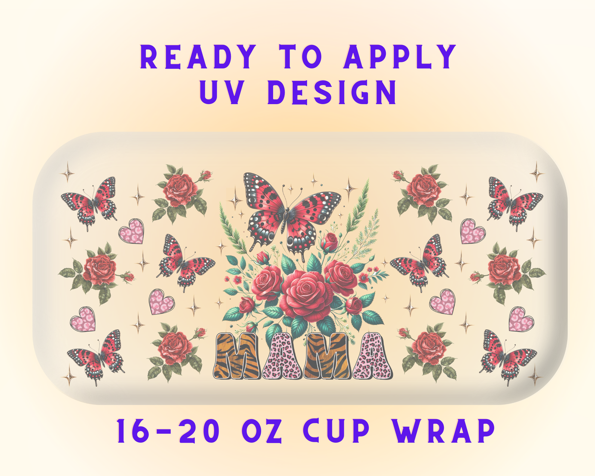 Queen of Moms UV DTF Cup Wrap – Ready to Press UV Design