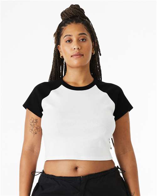 Bella Canvas 1201 Women’s Micro Rib Raglan Baby Tee