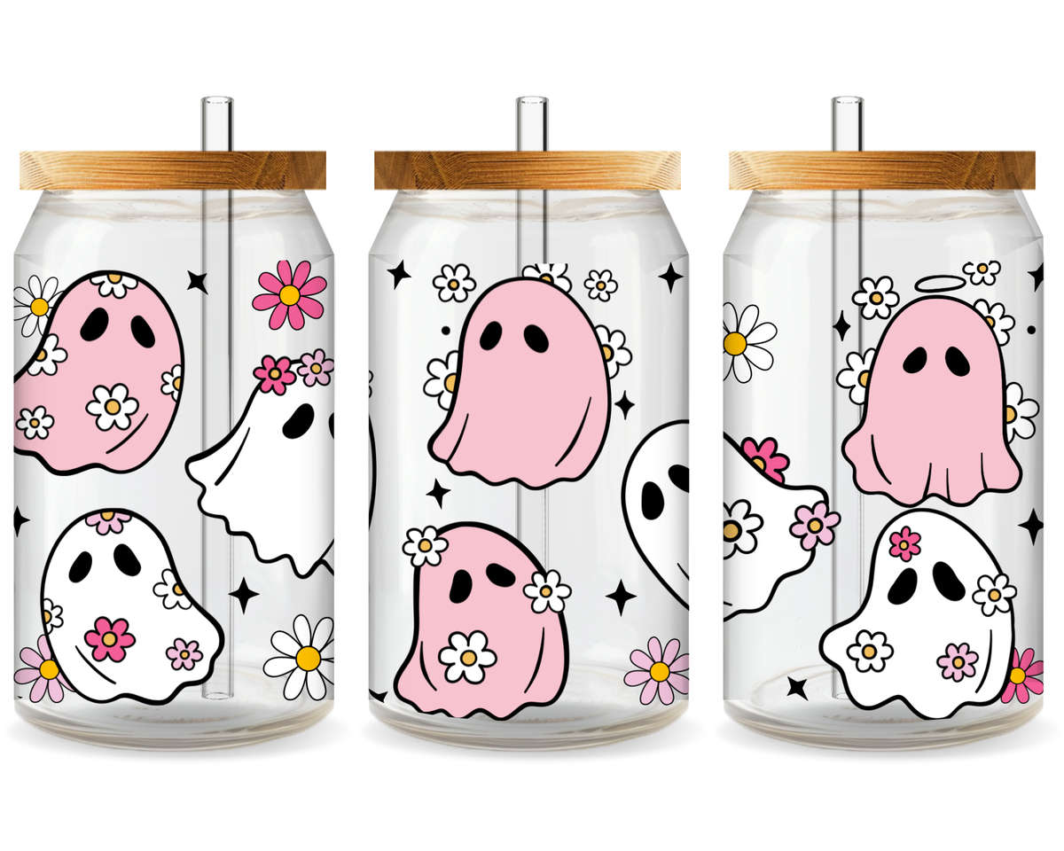 Ghost UV DTF Cup Wrap - Ready to Press UV Design