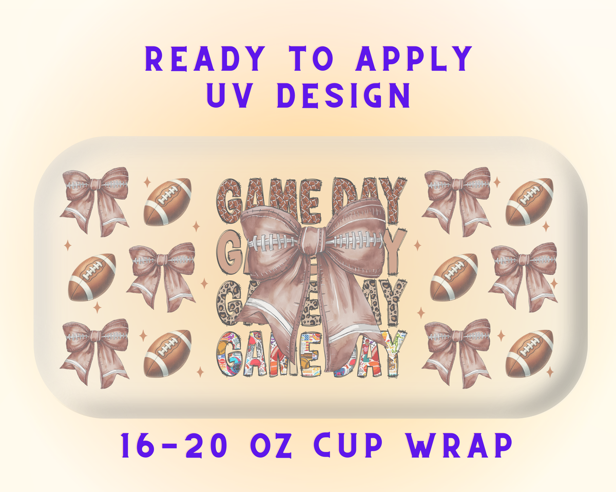 Touchdown for Mom UV DTF Cup Wrap – Ready to Press UV Design