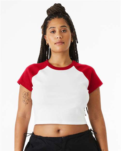 Bella Canvas 1201 Women’s Micro Rib Raglan Baby Tee