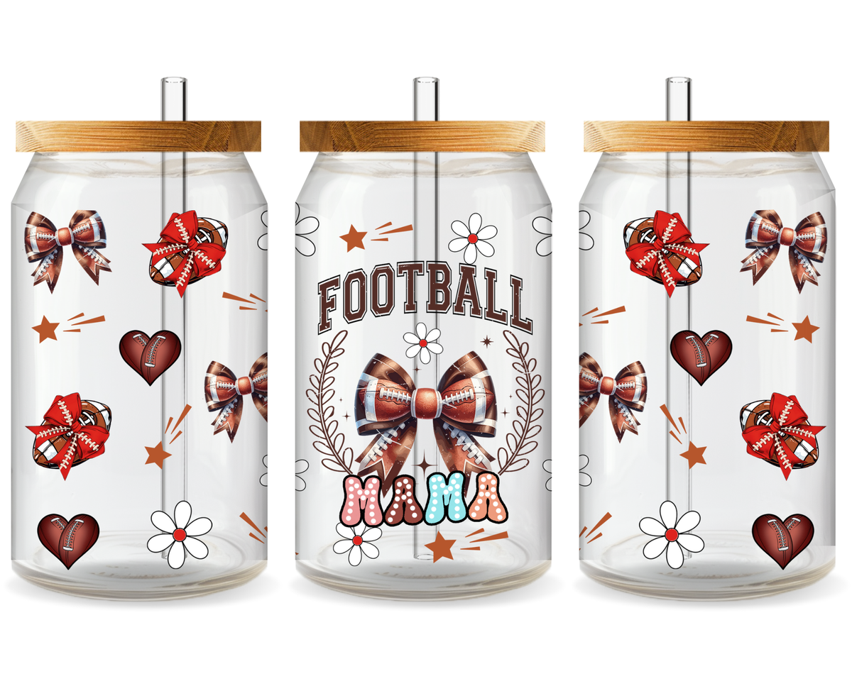 Football Mom Fuel UV DTF Cup Wrap – Ready to Press UV Design