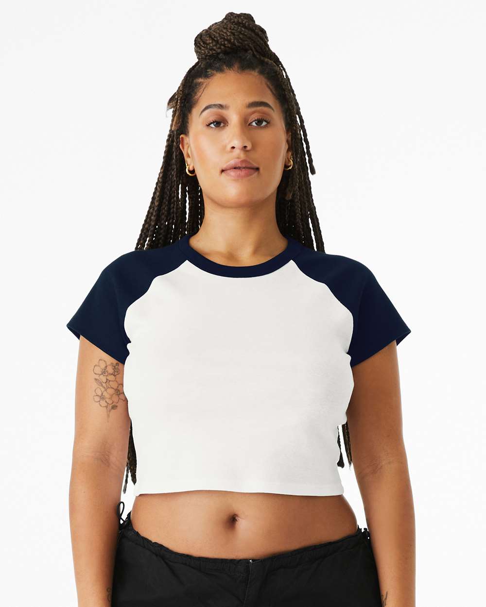 Bella Canvas 1201 Women’s Micro Rib Raglan Baby Tee