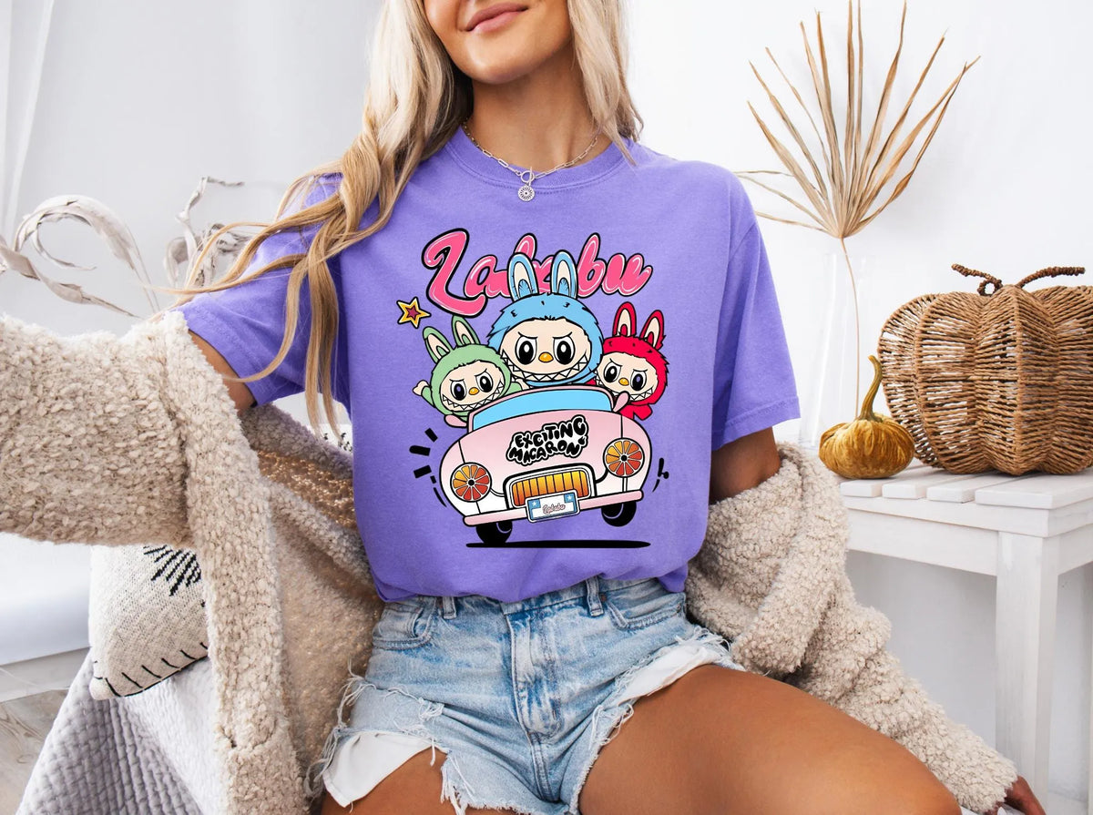 Labubu Ready to Press DTF Prints, Labubu High-Quality Heat Transfer Designs, Affordable DTF Transfers, Labubu Tshirt DTF DV01