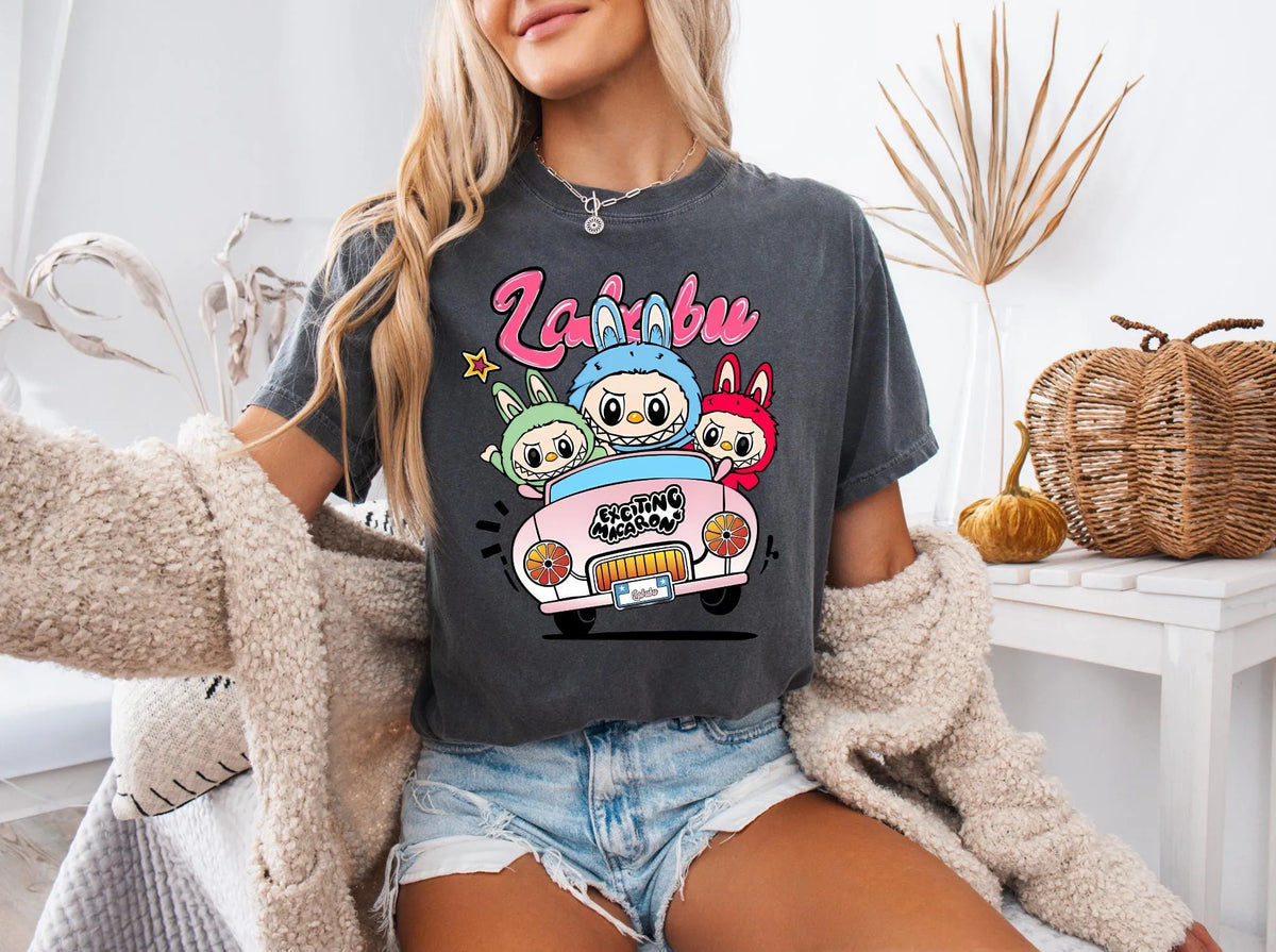 Labubu Ready to Press DTF Prints, Labubu High-Quality Heat Transfer Designs, Affordable DTF Transfers, Labubu Tshirt DTF DV01