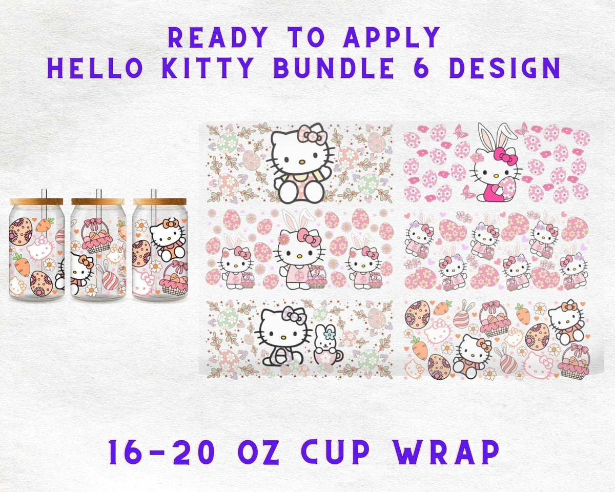 Hello Kitty UV DTF Cup Wrap Bundles – Ready to Press Designs