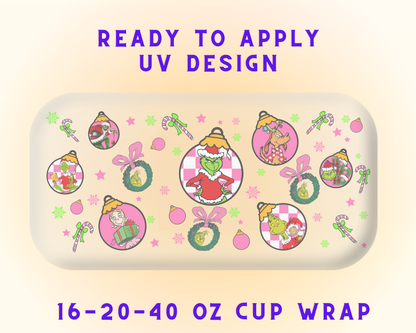 Grinch’s Christmas Caper UV DTF Cup Wrap - Ready to Press UV Design