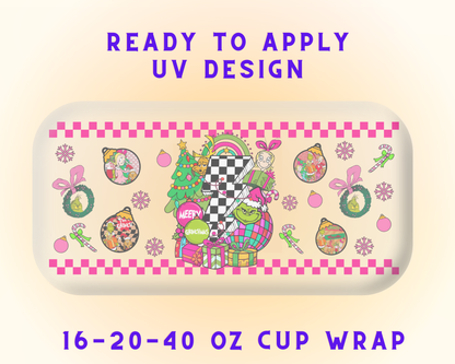 Grinch’s Holiday Grin UV DTF Cup Wrap - Ready to Press UV Design