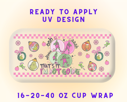 Grinch’s Snowy Antics UV DTF Cup Wrap - Ready to Press UV Design
