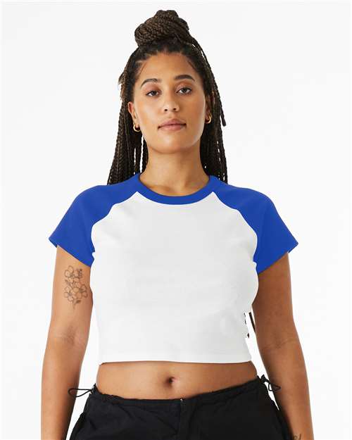 Bella Canvas 1201 Women’s Micro Rib Raglan Baby Tee