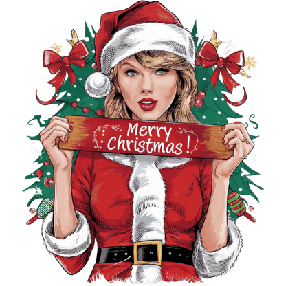 Taylor Swift Santa - Ready to Press DTF Design