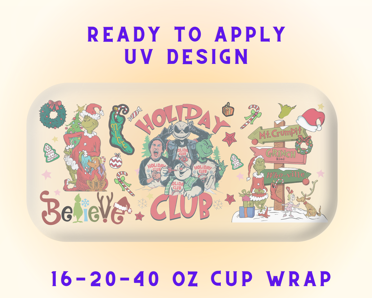 Grinchmas Grump UV DTF Cup Wrap - Ready to Press UV Design