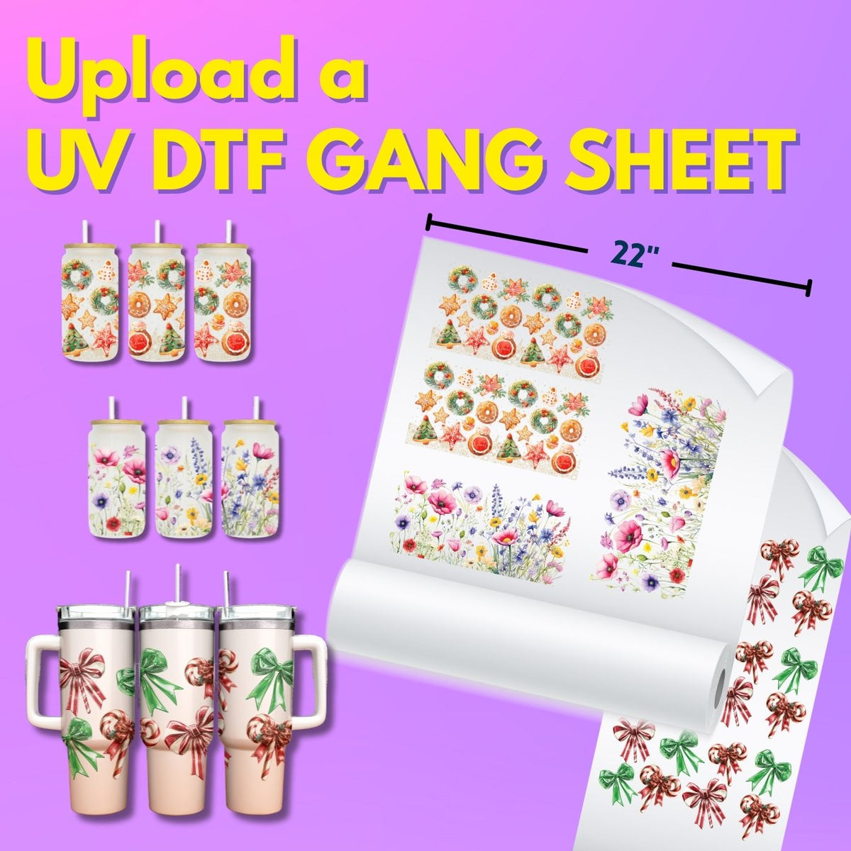 Upload Your UV DTF Sticker Gang Sheet