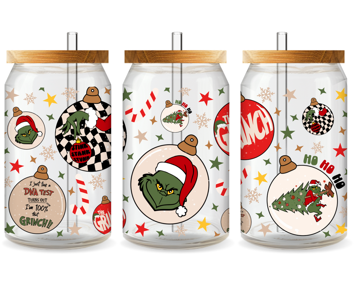 Grinch - Christmas UV DTF Cup Wrap - Ready to Press UV Design