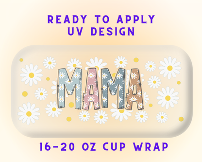 Mom’s Day Floral Wrap UV DTF Cup Wrap – Ready to Press UV Design