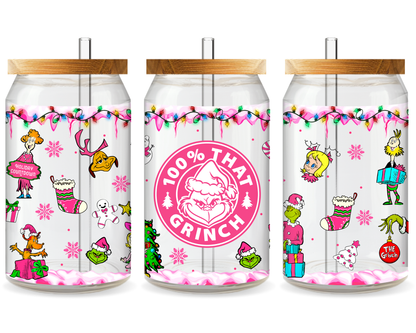 Grinch’s Merry Mischief UV DTF Cup Wrap - Ready to Press UV Design