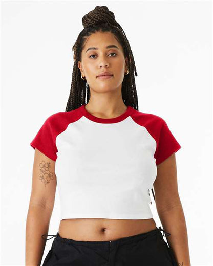 Bella Canvas 1201 Women’s Micro Rib Raglan Baby Tee