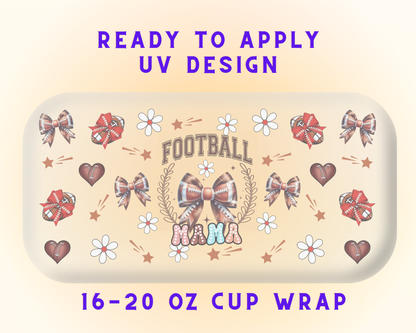 Football Mom Fuel UV DTF Cup Wrap – Ready to Press UV Design
