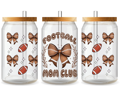 Mom’s a Football Queen UV DTF Cup Wrap – Ready to Press UV Design