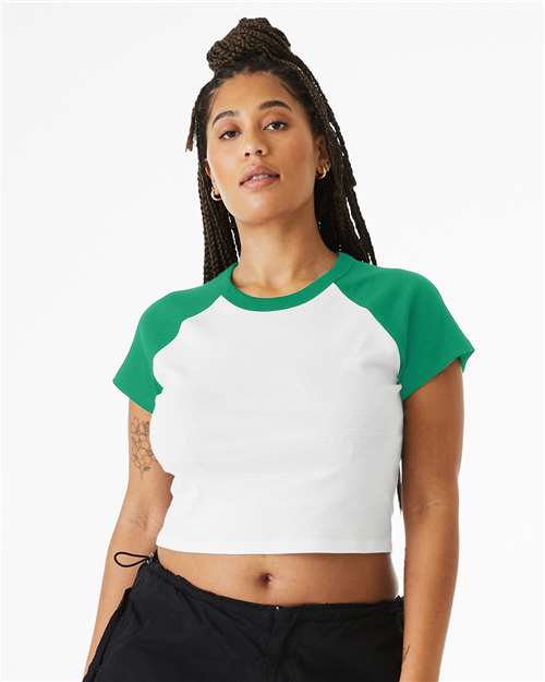 Bella Canvas 1201 Women’s Micro Rib Raglan Baby Tee