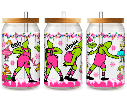 Grinch’s Holiday Antics UV DTF Cup Wrap - Ready to Press UV Design