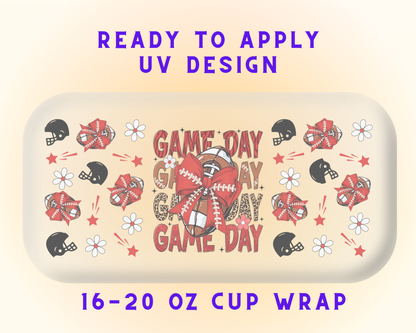 Football Fanatic Mom UV DTF Cup Wrap – Ready to Press UV Design