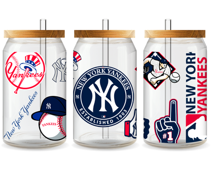 New York Yankees Baseball Team Cup Wrap - Ready to Press UV DTF
