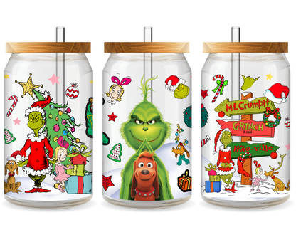 Merry Grinchmas UV DTF Cup Wrap - Ready to Press UV Design