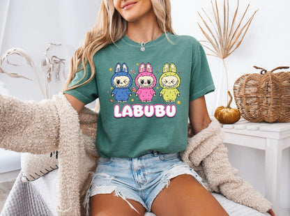 Labubu Ready to Press DTF Prints, Labubu High-Quality Heat Transfer Designs, Affordable DTF Transfers, Labubu Tshirt DTF DV03