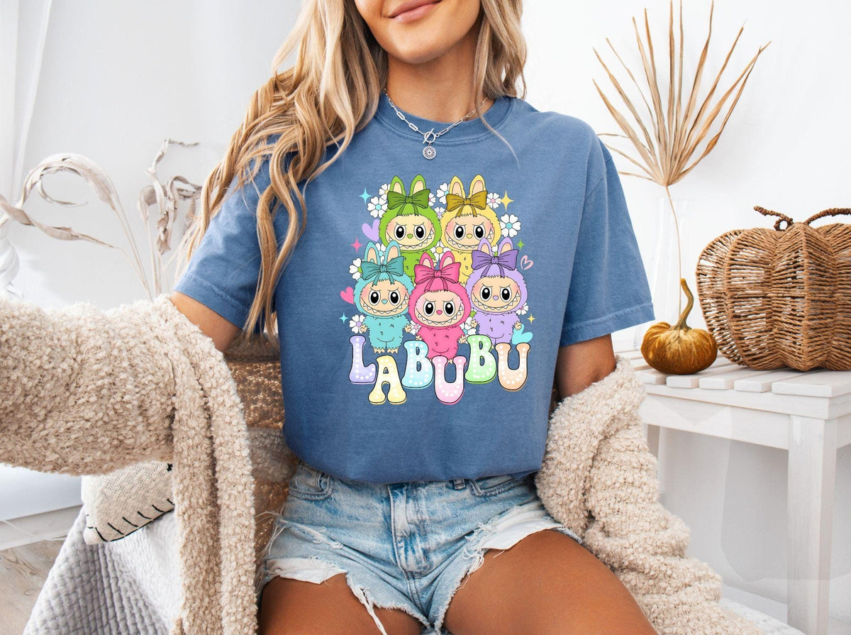 Labubu Ready to Press DTF Prints, Labubu High-Quality Heat Transfer Designs, Affordable DTF Transfers, Labubu Tshirt DTF DV19
