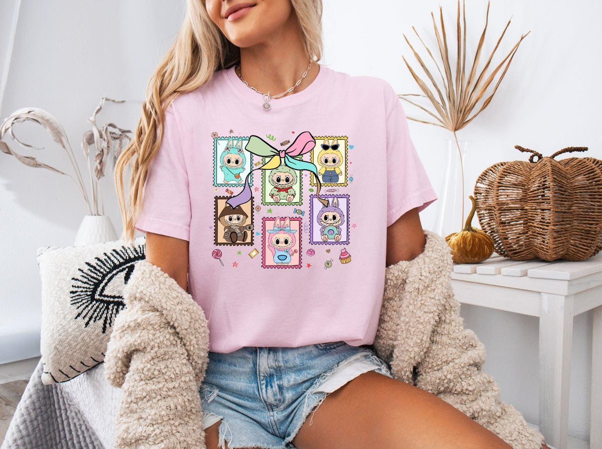 Labubu Ready to Press DTF Prints, Labubu High-Quality Heat Transfer Designs, Affordable DTF Transfers, Labubu Tshirt DTF DV20