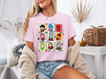 Labubu Heroes Ready to Press DTF Prints, Labubu Disney Heat Transfer Designs, Affordable DTF Transfers, Labubu Tshirt DTF DV22