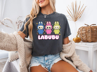 Labubu Ready to Press DTF Prints, Labubu High-Quality Heat Transfer Designs, Affordable DTF Transfers, Labubu Tshirt DTF DV03
