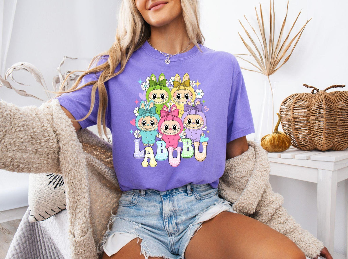Labubu Ready to Press DTF Prints, Labubu High-Quality Heat Transfer Designs, Affordable DTF Transfers, Labubu Tshirt DTF DV19