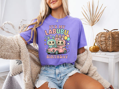 Labubu Birthday Ready to Press DTF Prints, Labubu High-Quality Heat Transfer Designs, Affordable DTF Transfers, Labubu Birthday Tshirt DTF