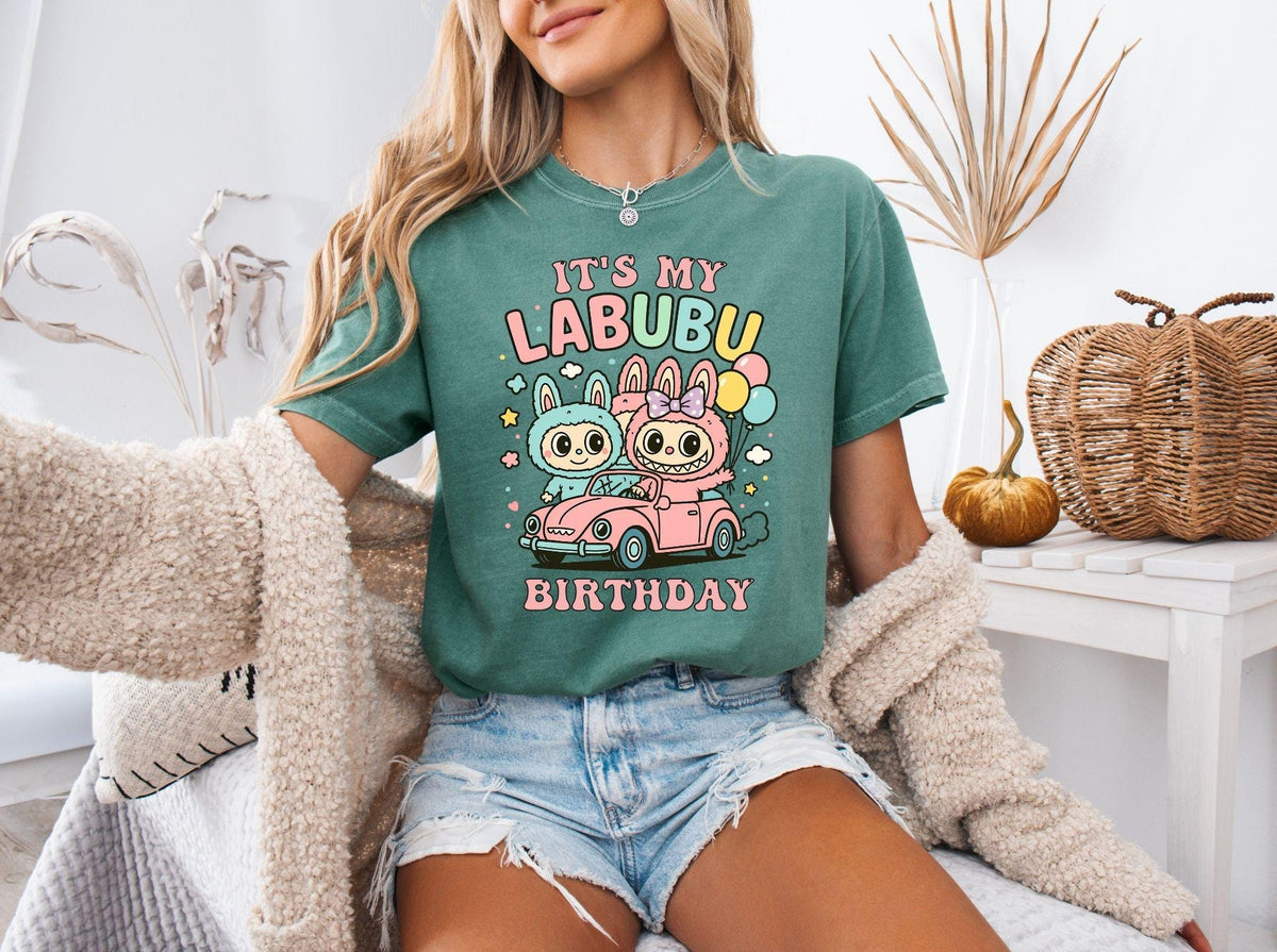 Labubu Birthday Ready to Press DTF Prints, Labubu High-Quality Heat Transfer Designs, Affordable DTF Transfers, Labubu Birthday Tshirt DTF