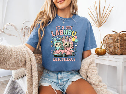 Labubu Birthday Ready to Press DTF Prints, Labubu High-Quality Heat Transfer Designs, Affordable DTF Transfers, Labubu Birthday Tshirt DTF