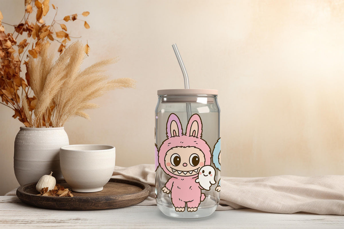 16 oz Ready to Apply Labubu Cup Wrap, Labubu UV DTF Decal, 20oz Labubu Cup Wrap, Labubu Wrap, Labubu Gift, Labubu Cup Wrap CUP09