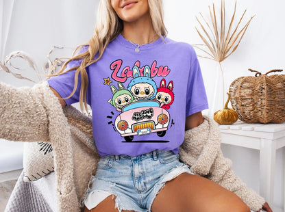 Labubu Ready to Press DTF Prints, Labubu High-Quality Heat Transfer Designs, Affordable DTF Transfers, Labubu Tshirt DTF DV01